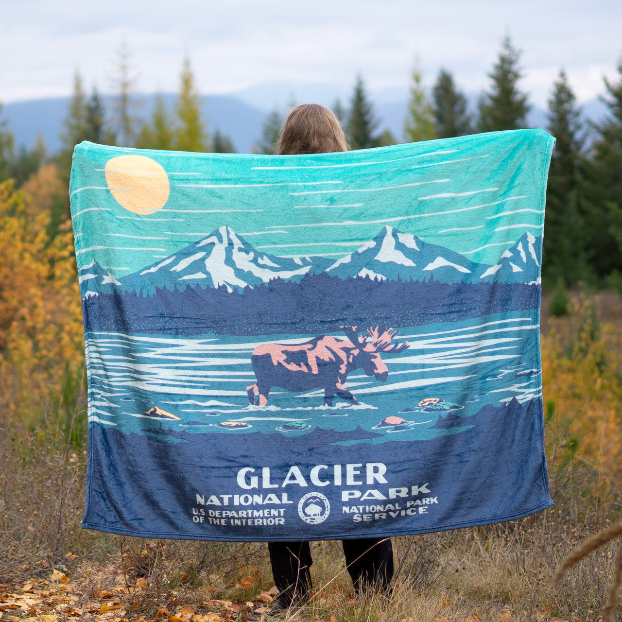 Glacier WPA Lake Fleece Blanket – Glacier National Park Conservancy