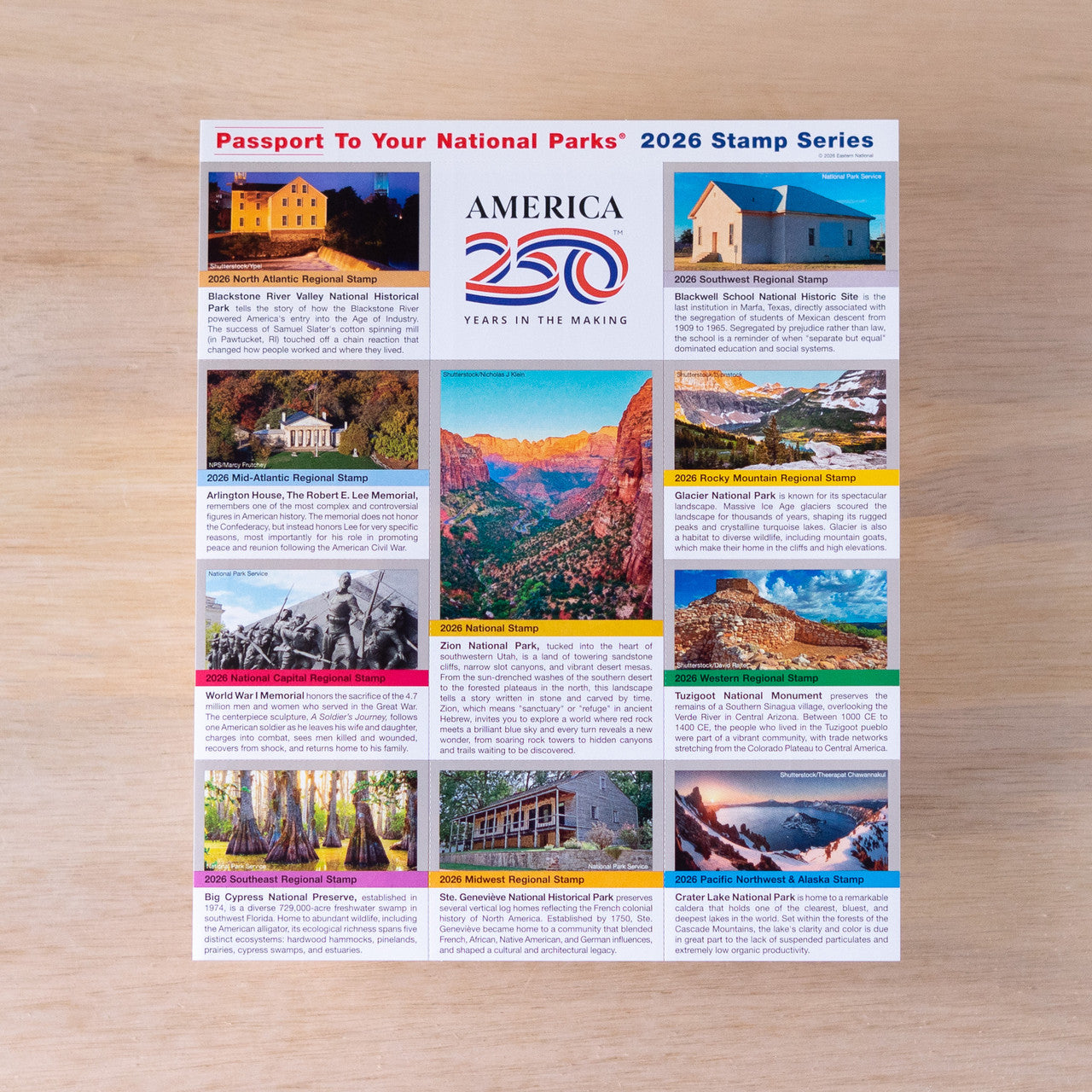 2026 Passport Stamp Set – Glacier National Park Conservancy