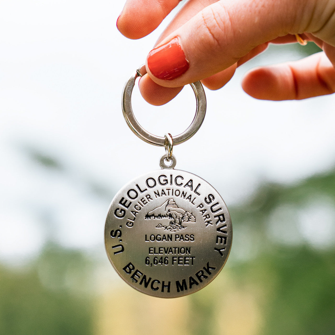 Logan Pass Benchmark Keychain
