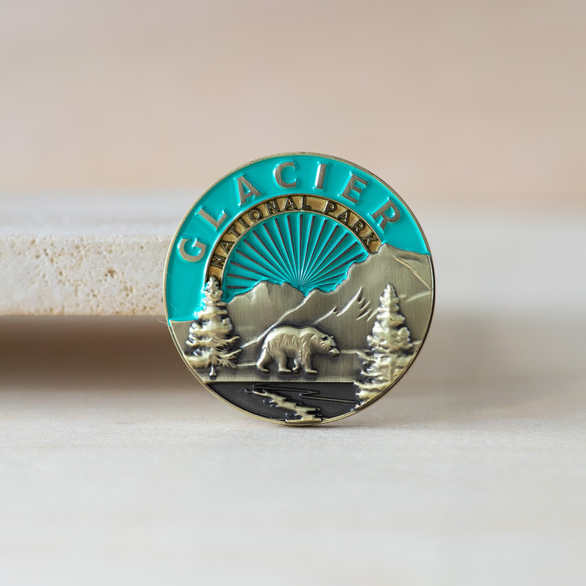Metal 3D Grizzly Magnet