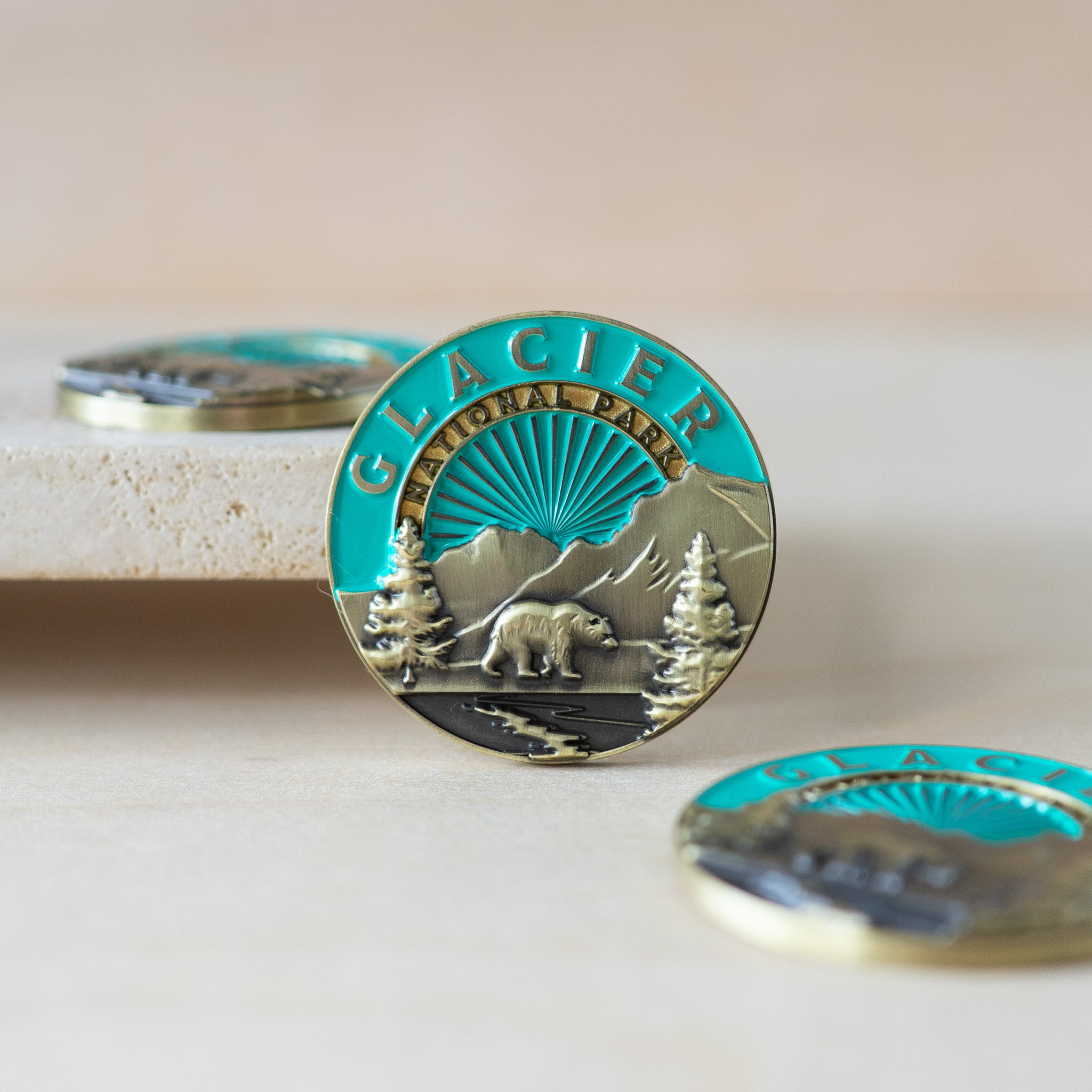 Metal 3D Grizzly Magnet