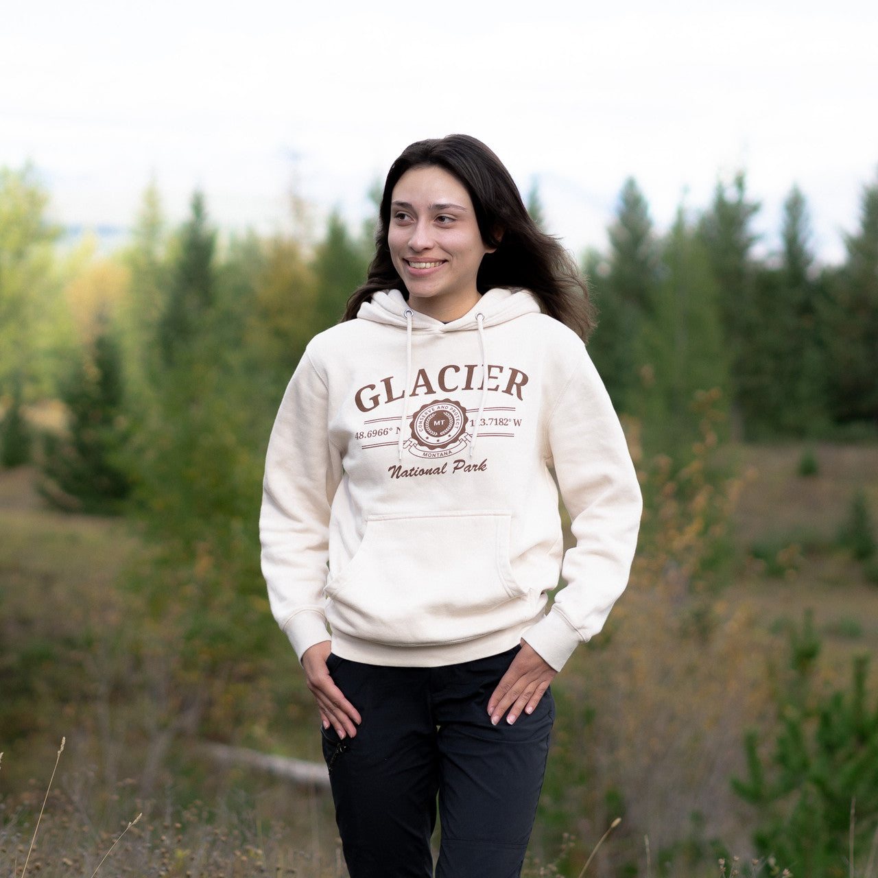 Natural Glacier National Park Hoodie (printed)