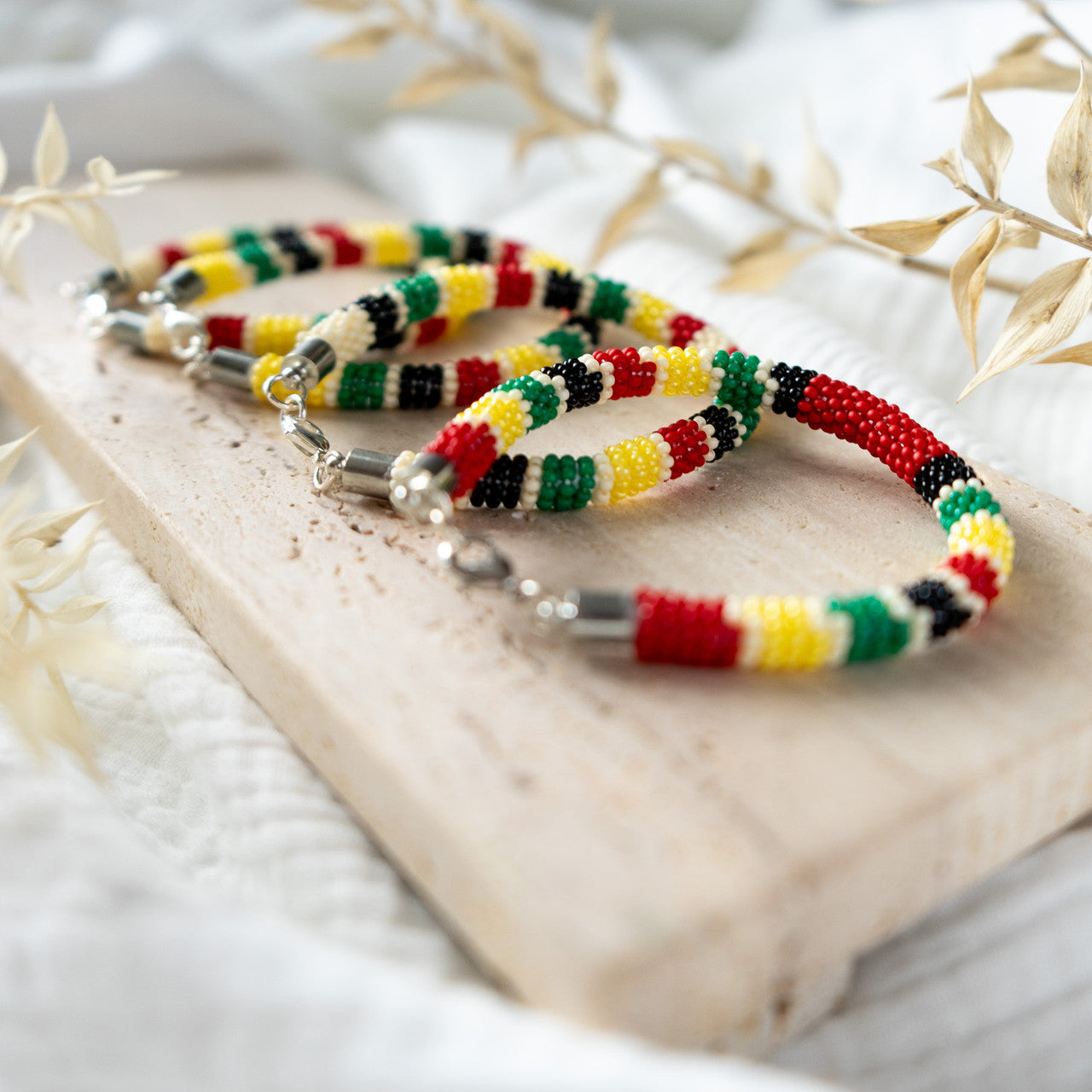 Glacier Stripe Beaded Bracelet