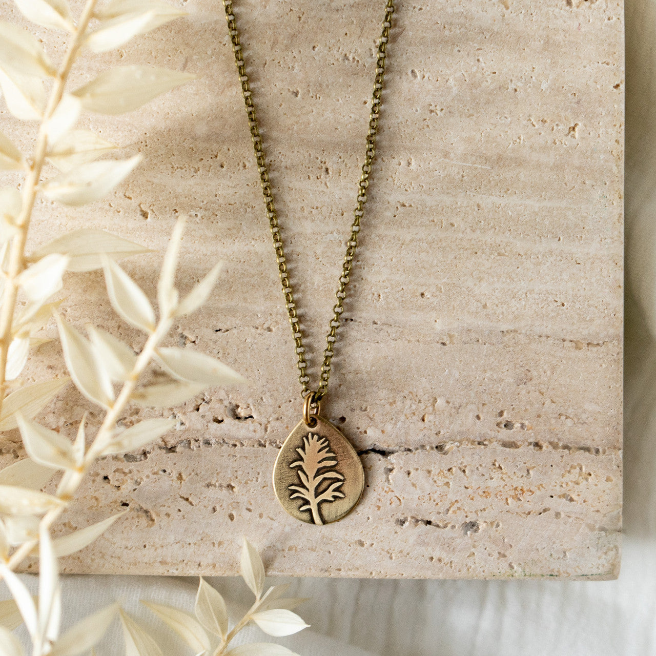Indian Paintbrush Necklace