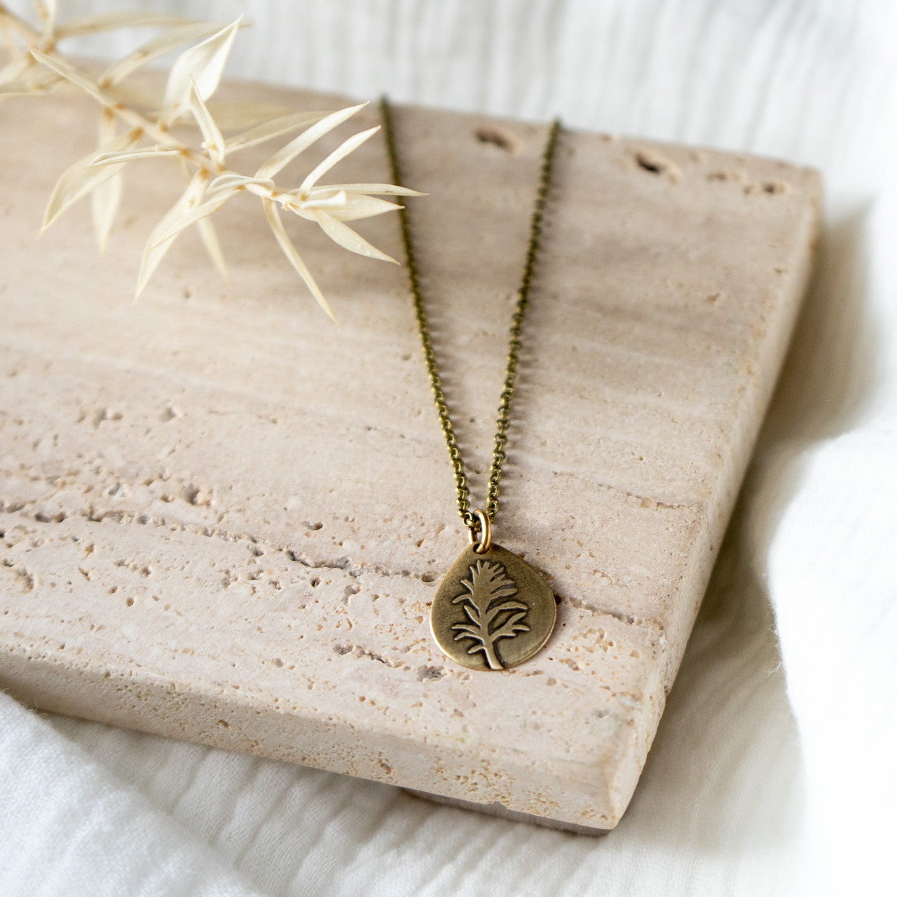 Indian Paintbrush Necklace
