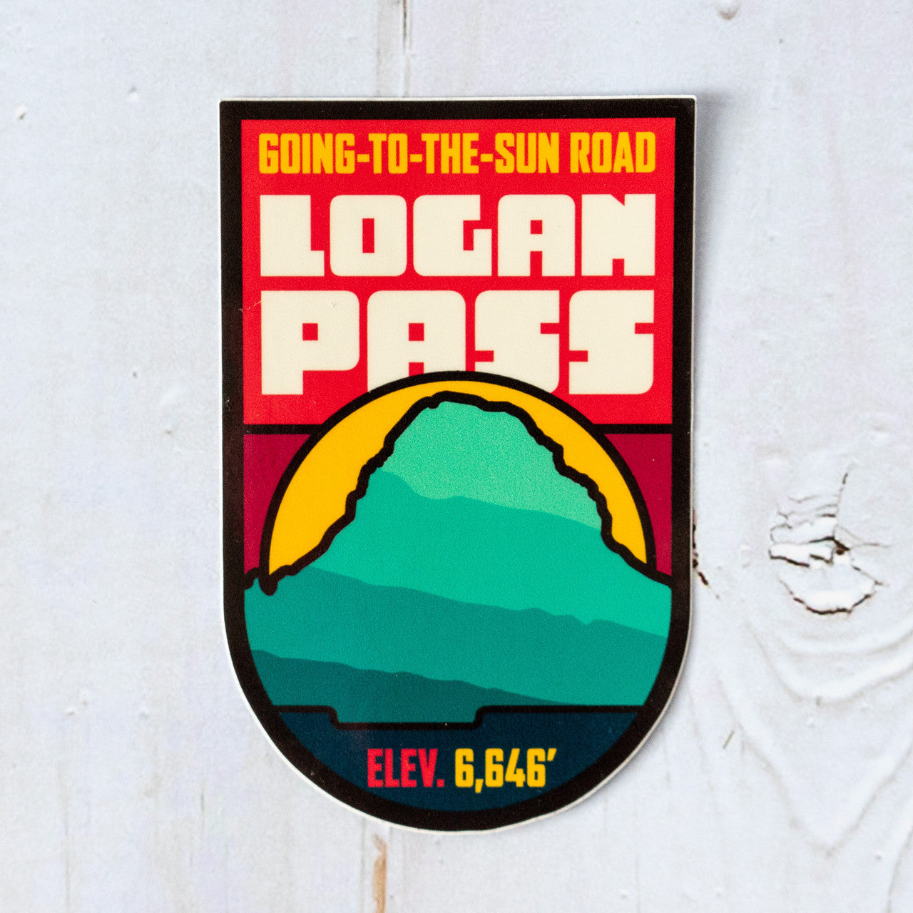 Logan Pass Badge Sticker
