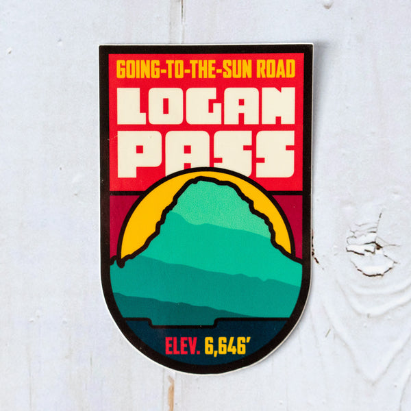 Logan Pass Badge Sticker