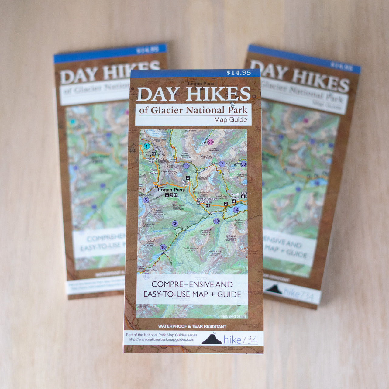 Day Hikes of Glacier Map Guide
