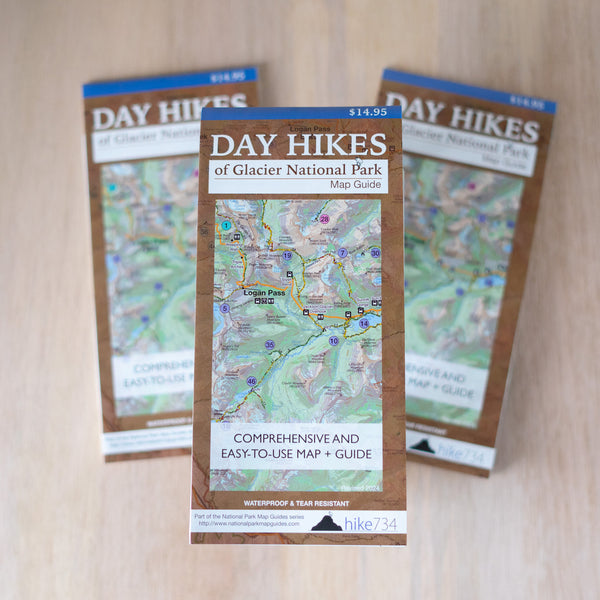 Day Hikes of Glacier Map Guide