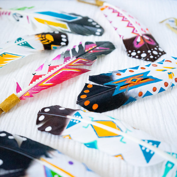 Painted Feather - Bright Colors