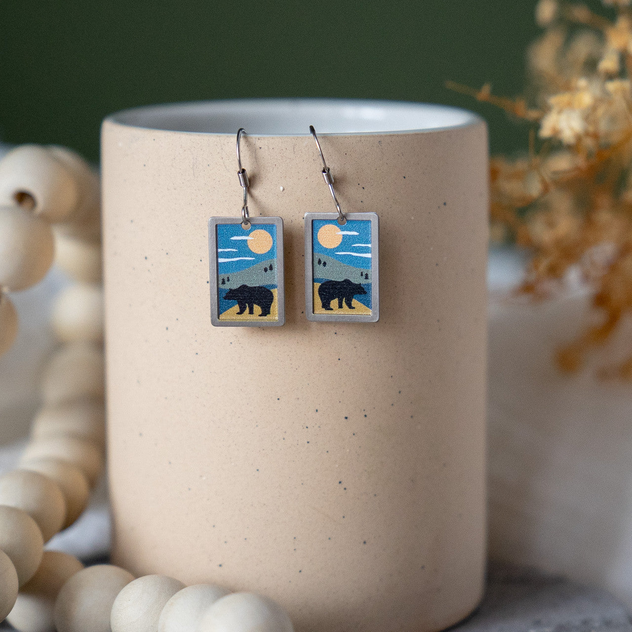 Bear at River Earrings