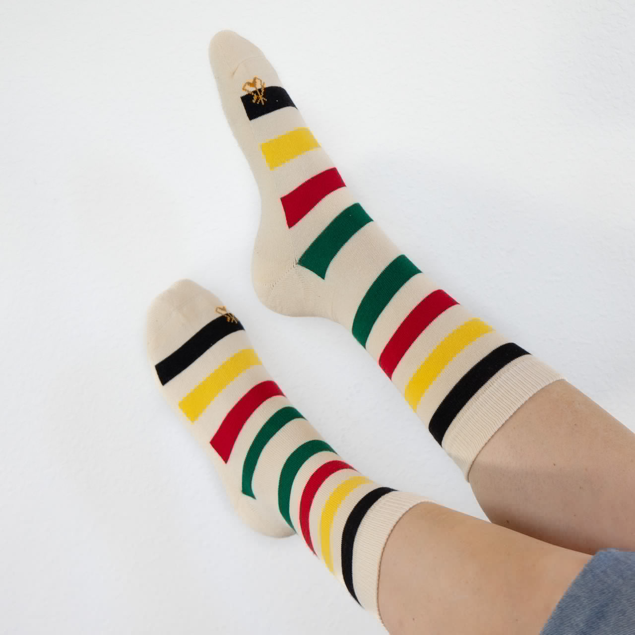 Pendleton Glacier Stripe Crew Socks