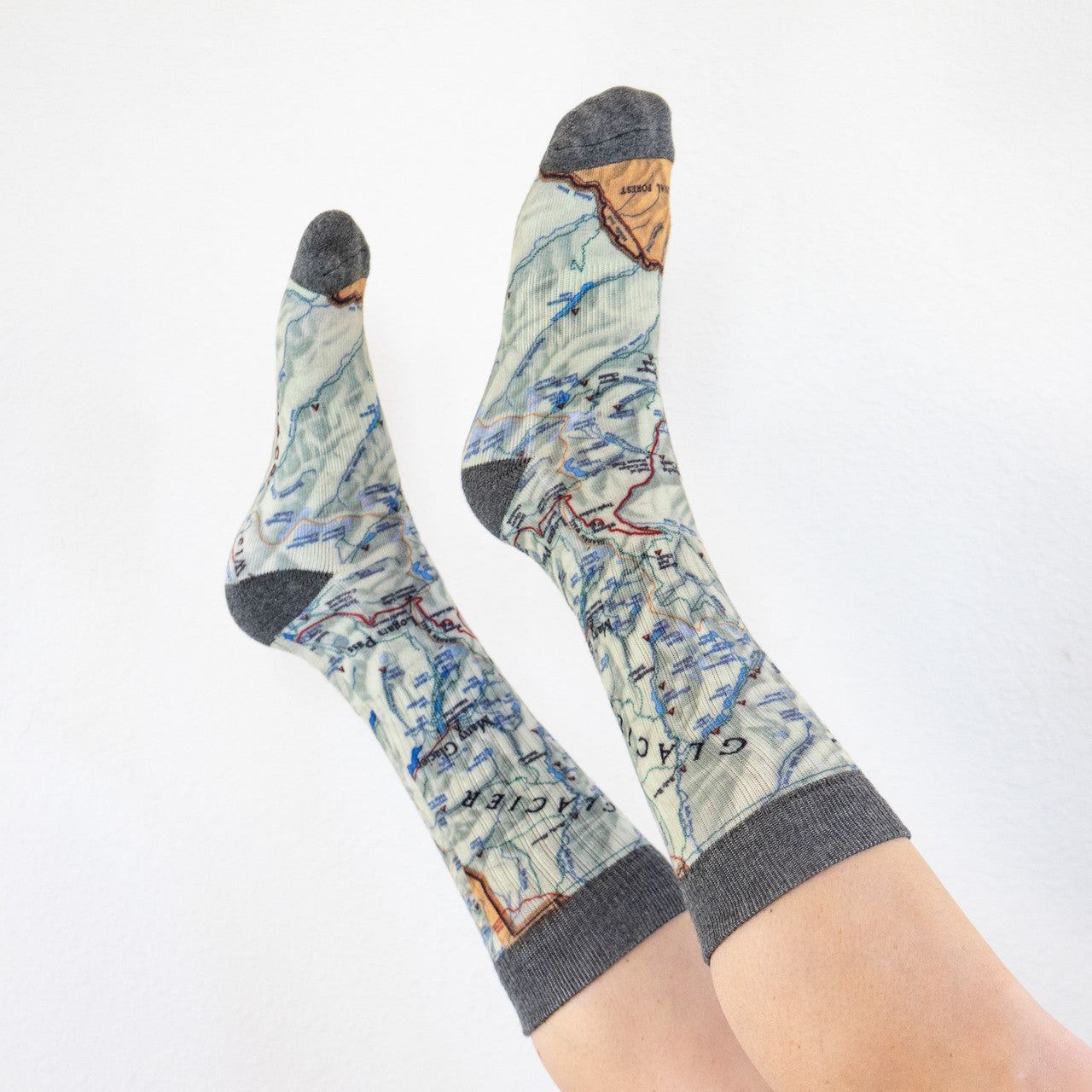 Glacier Map Socks