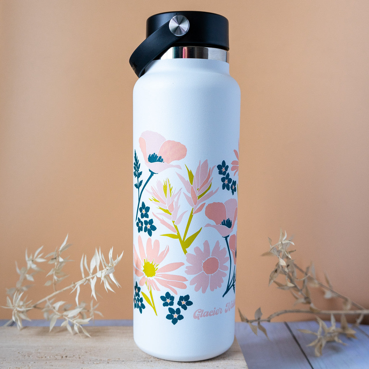 Pink Wildflowers Hydro Flask