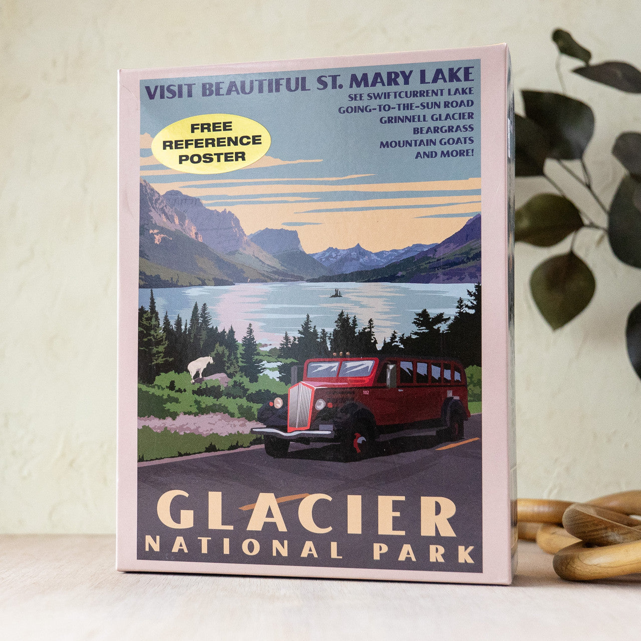 Retro Red Bus Puzzle
