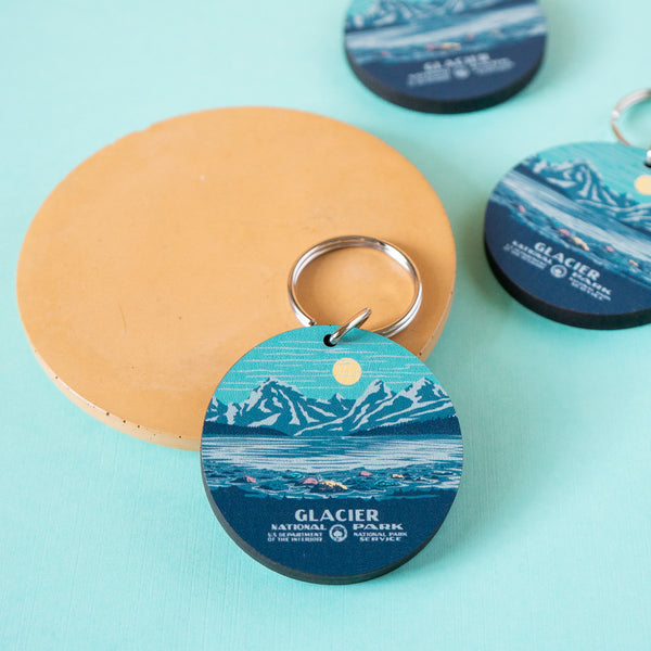 Glacier National Park WPA Lake Keychain