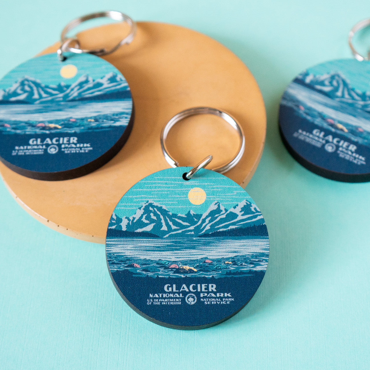 Glacier National Park WPA Lake Keychain