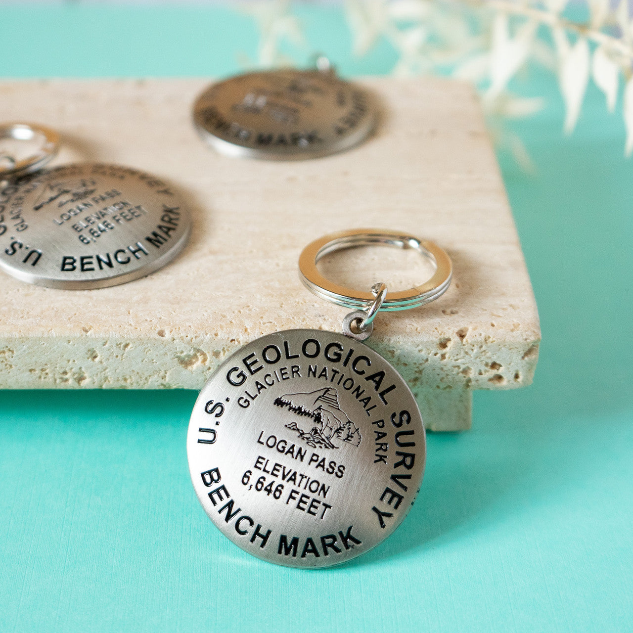 Logan Pass Benchmark Keychain