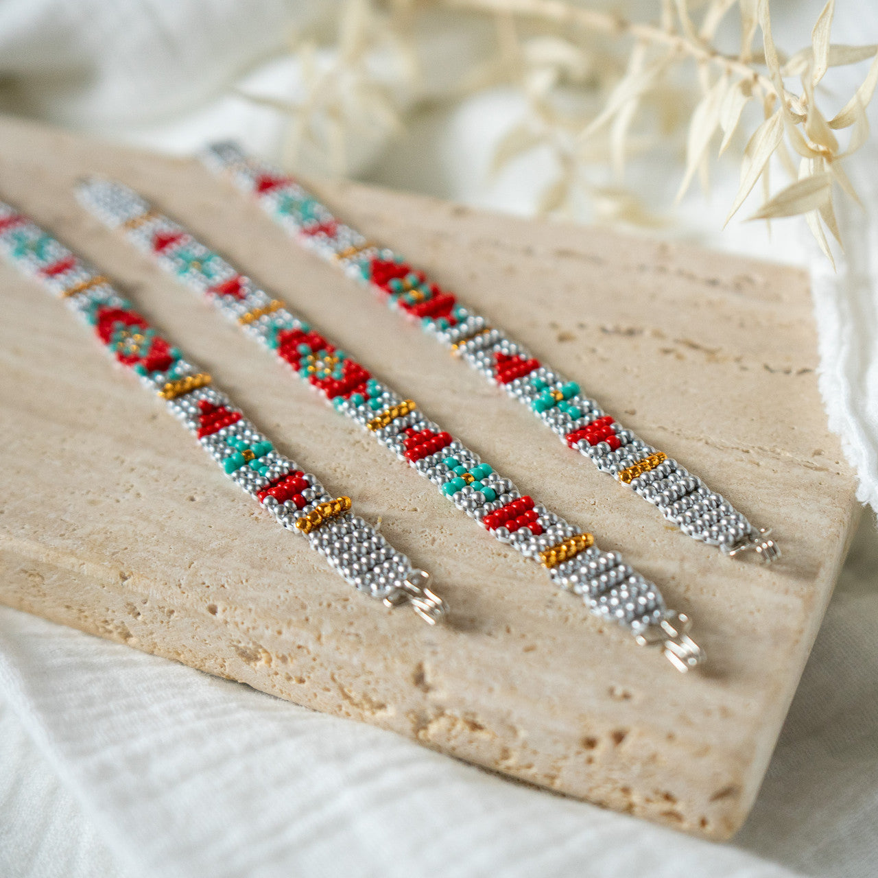 Silver Beaded Bracelet