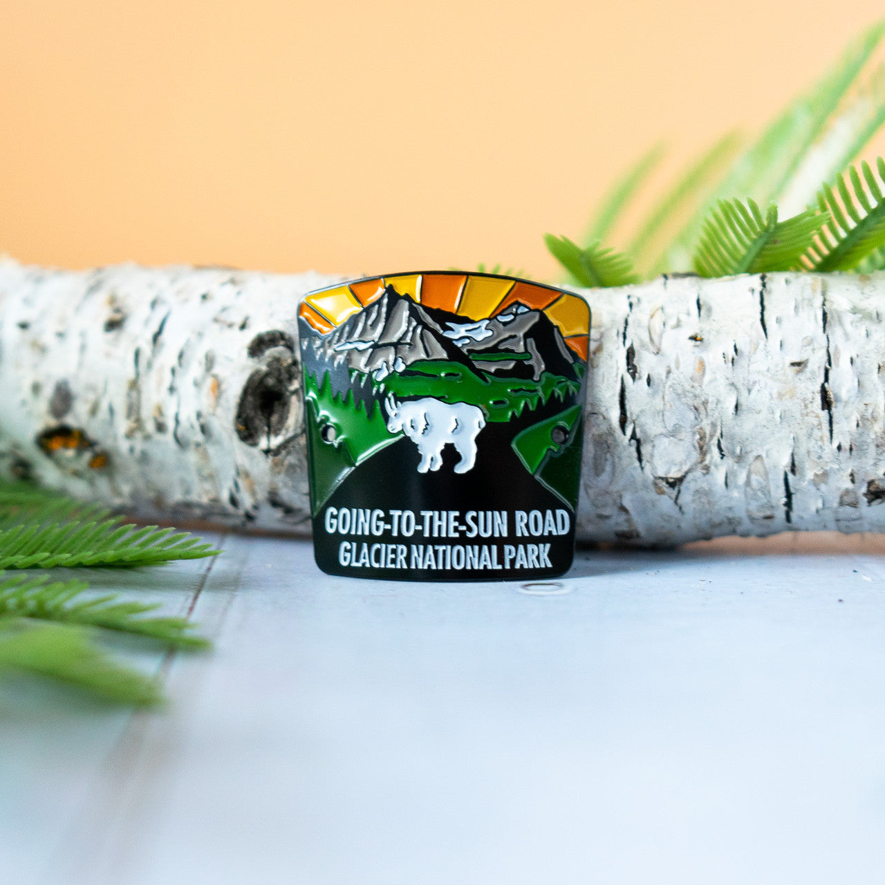Going-to-the-Sun Road with Goat Hiking Stick Medallion