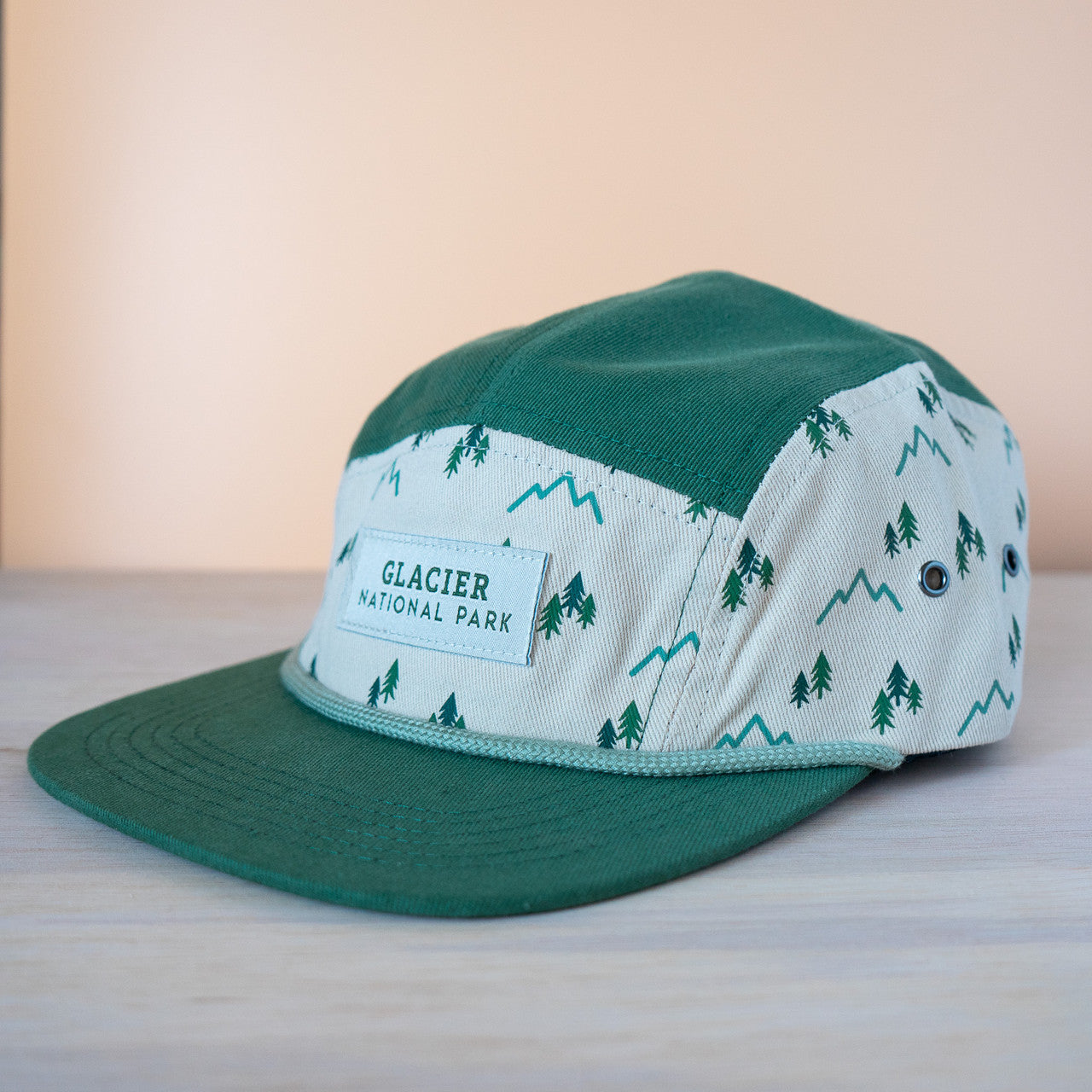 Trees and Mountains 5-Panel Hat