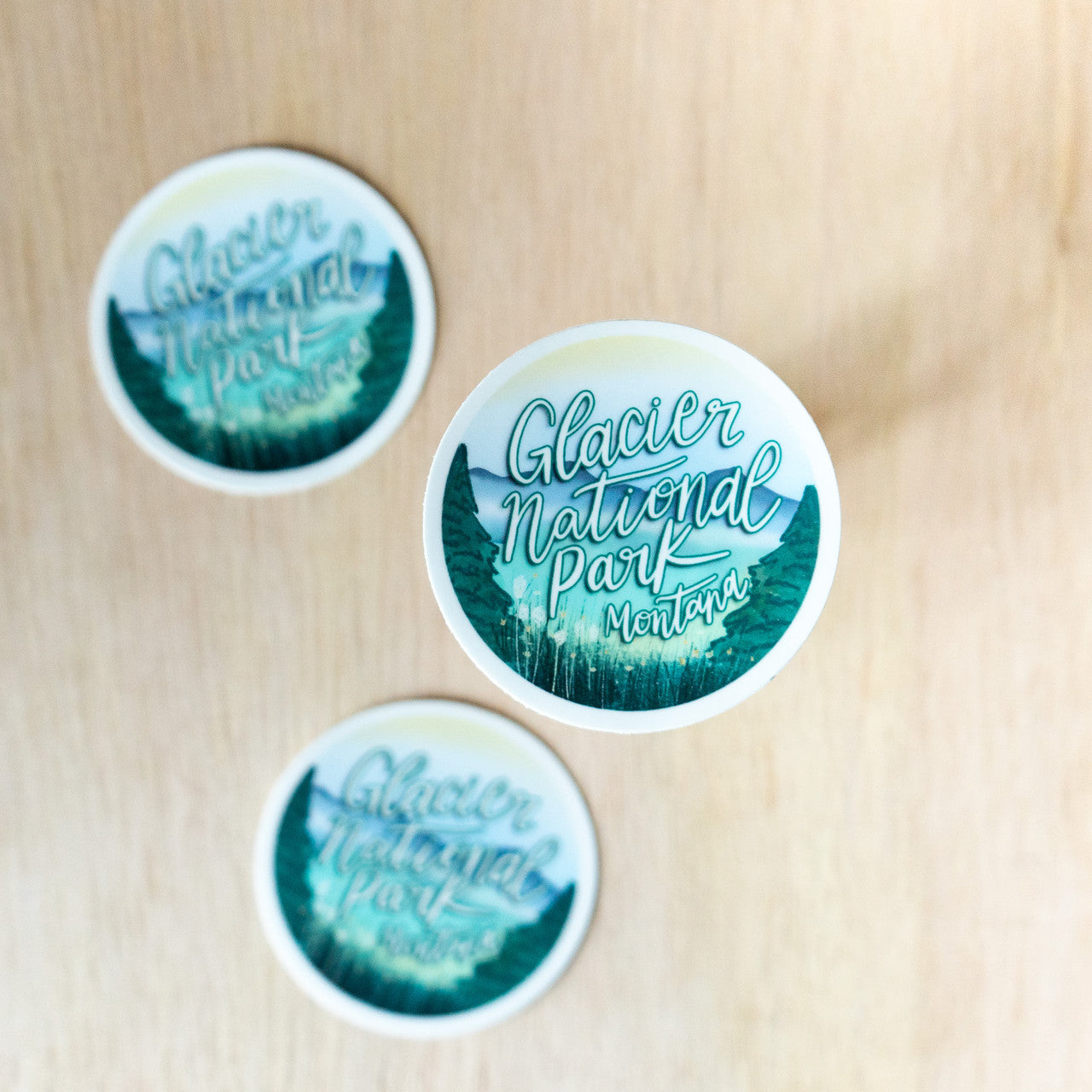 Glacier Round Sticker