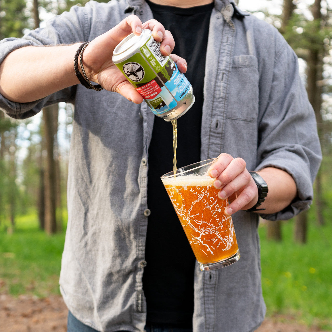 Glacier Map Pint Glass