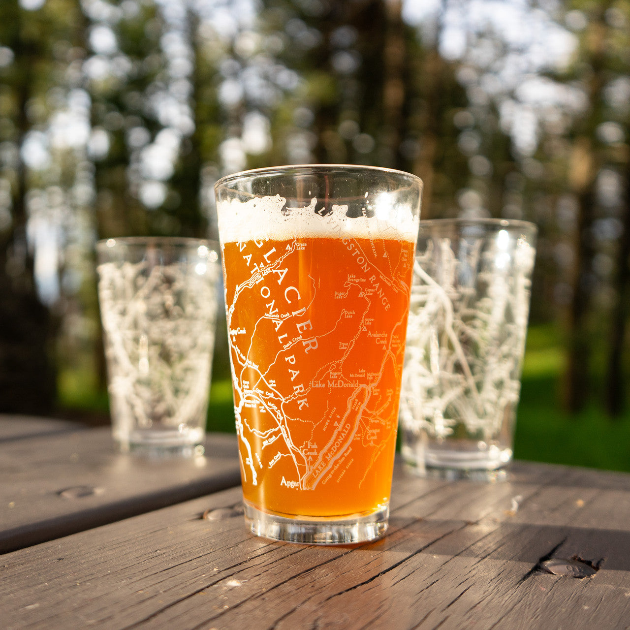 Glacier Map Pint Glass