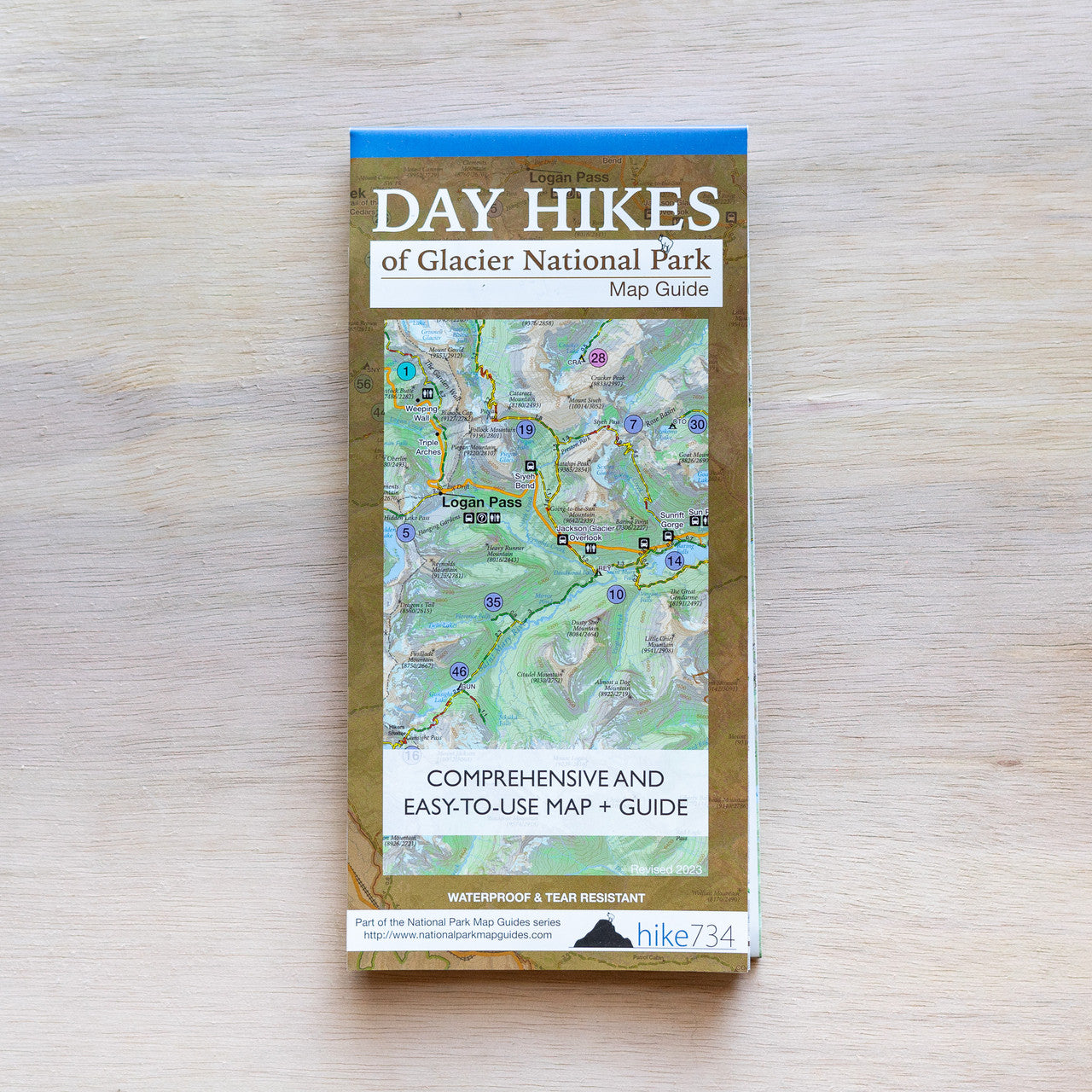 Day Hikes of Glacier Map Guide