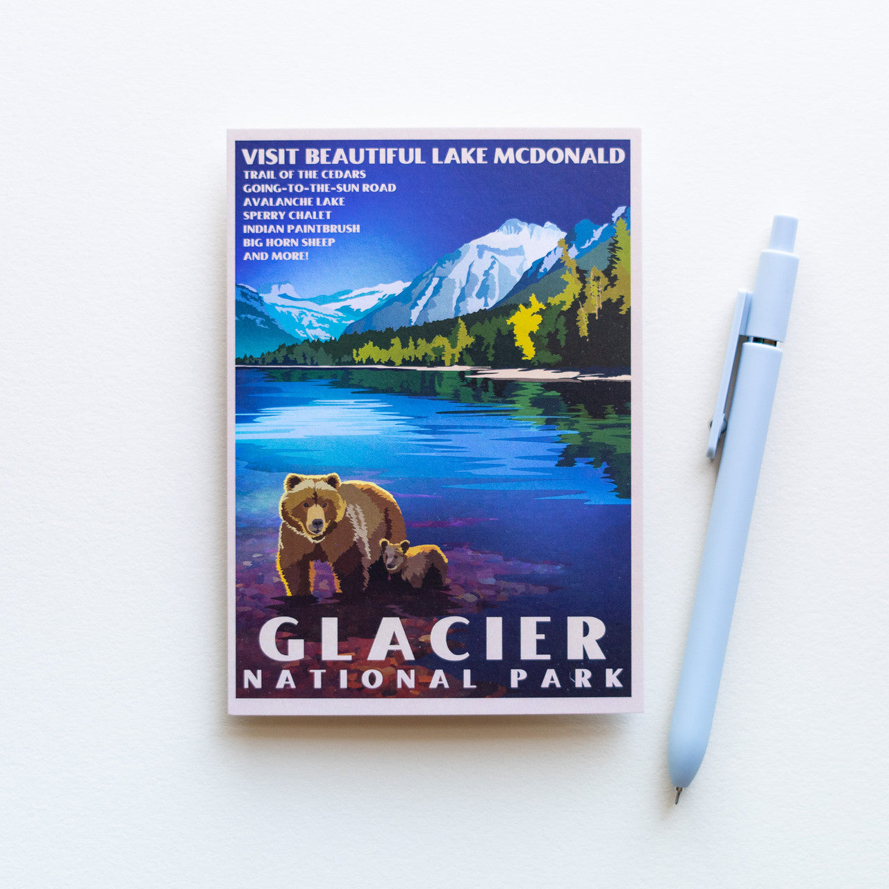 Retro Lake McDonald Postcard