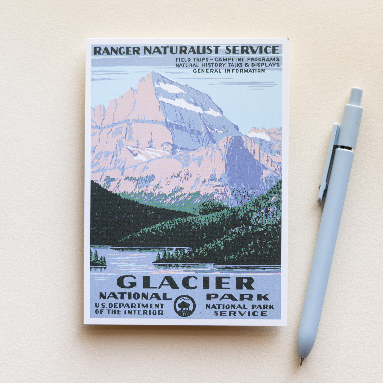 Glacier National Park WPA Postcard