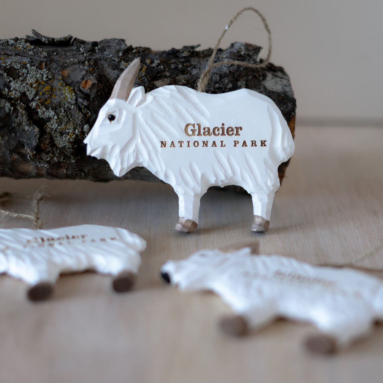 Wooden Goat Ornament
