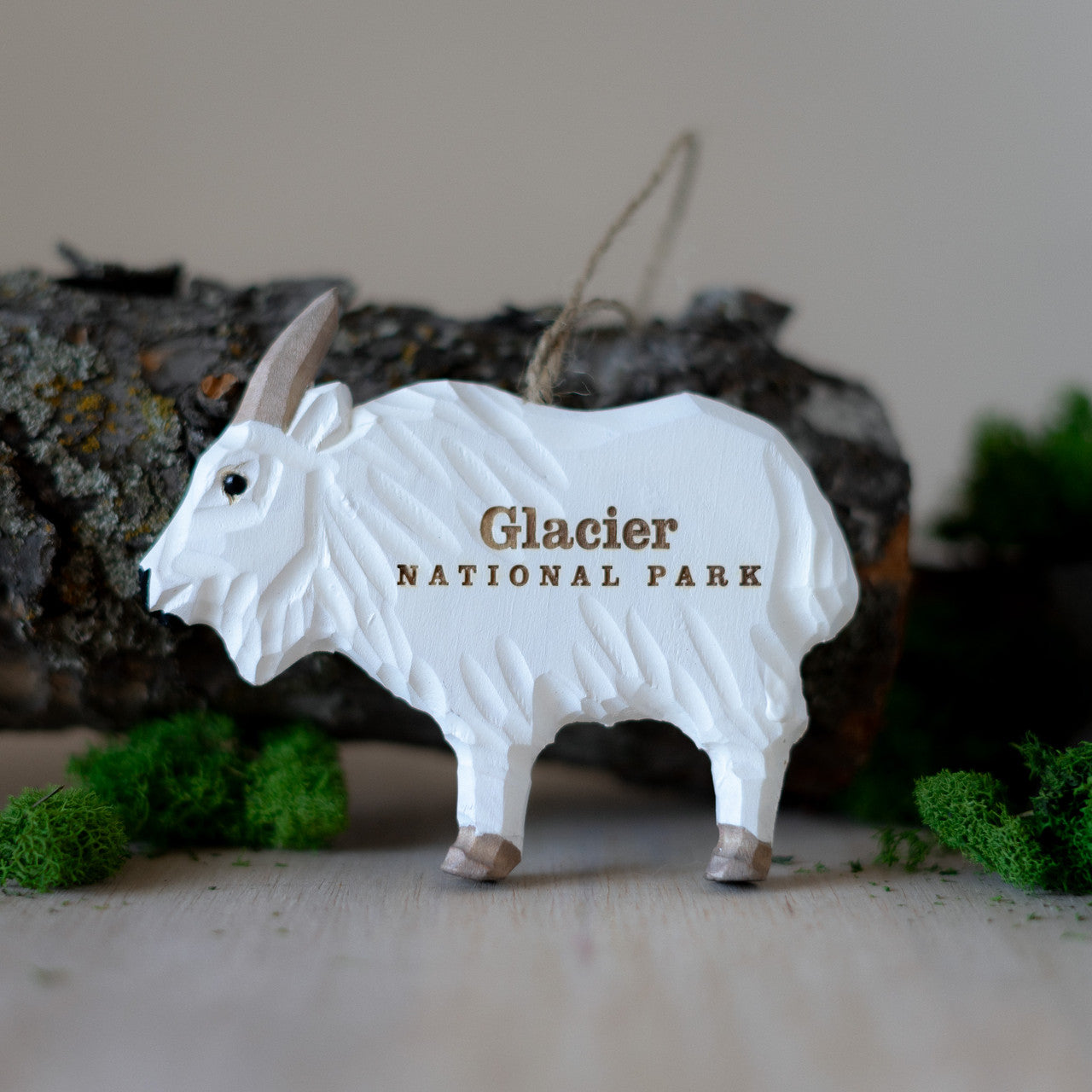 Wooden Goat Ornament