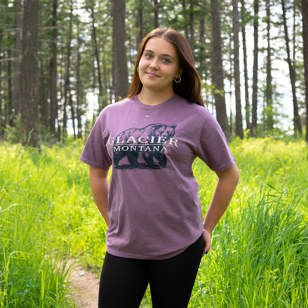 Grizzly Bear Embroidered T-Shirt