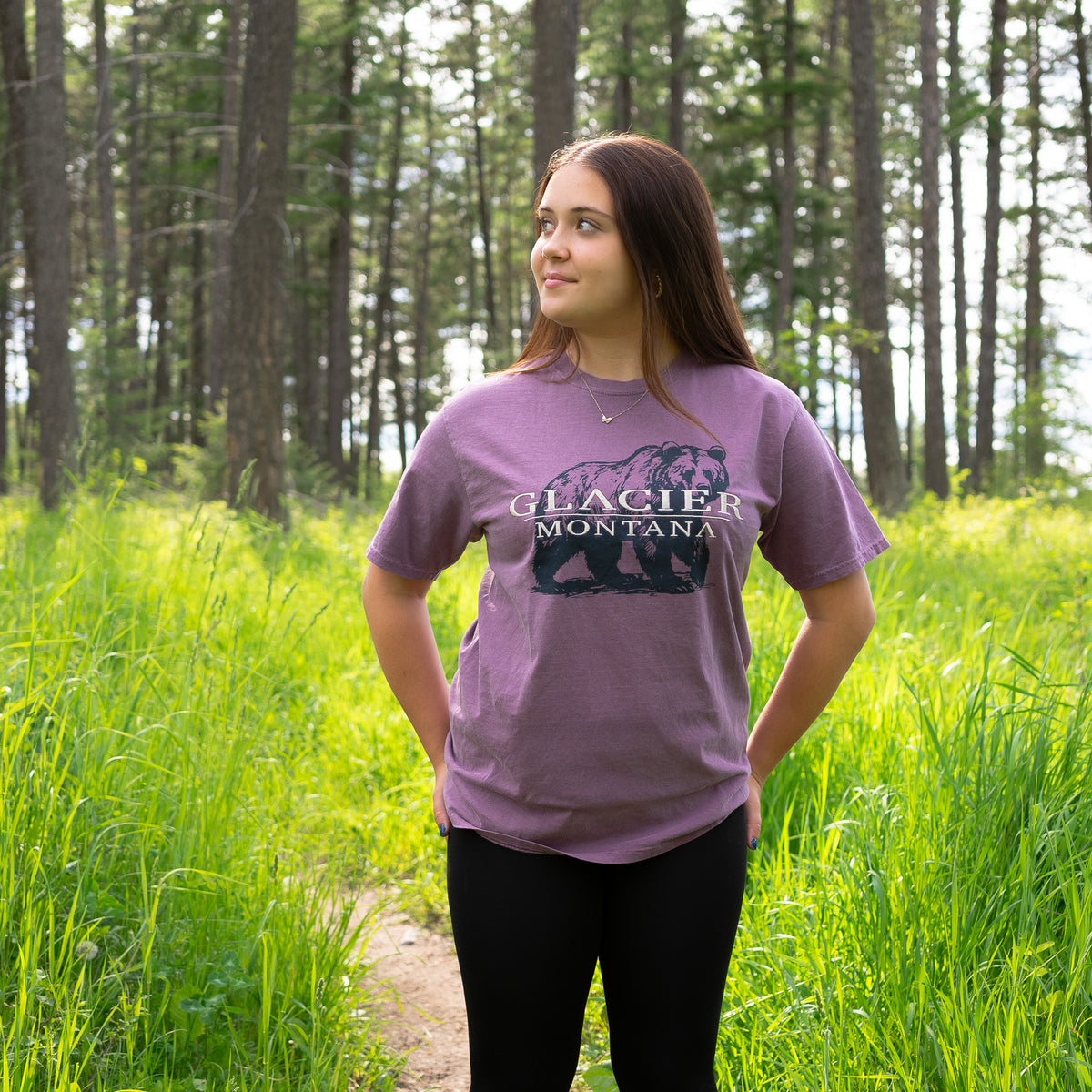 Grizzly Bear Embroidered T-Shirt