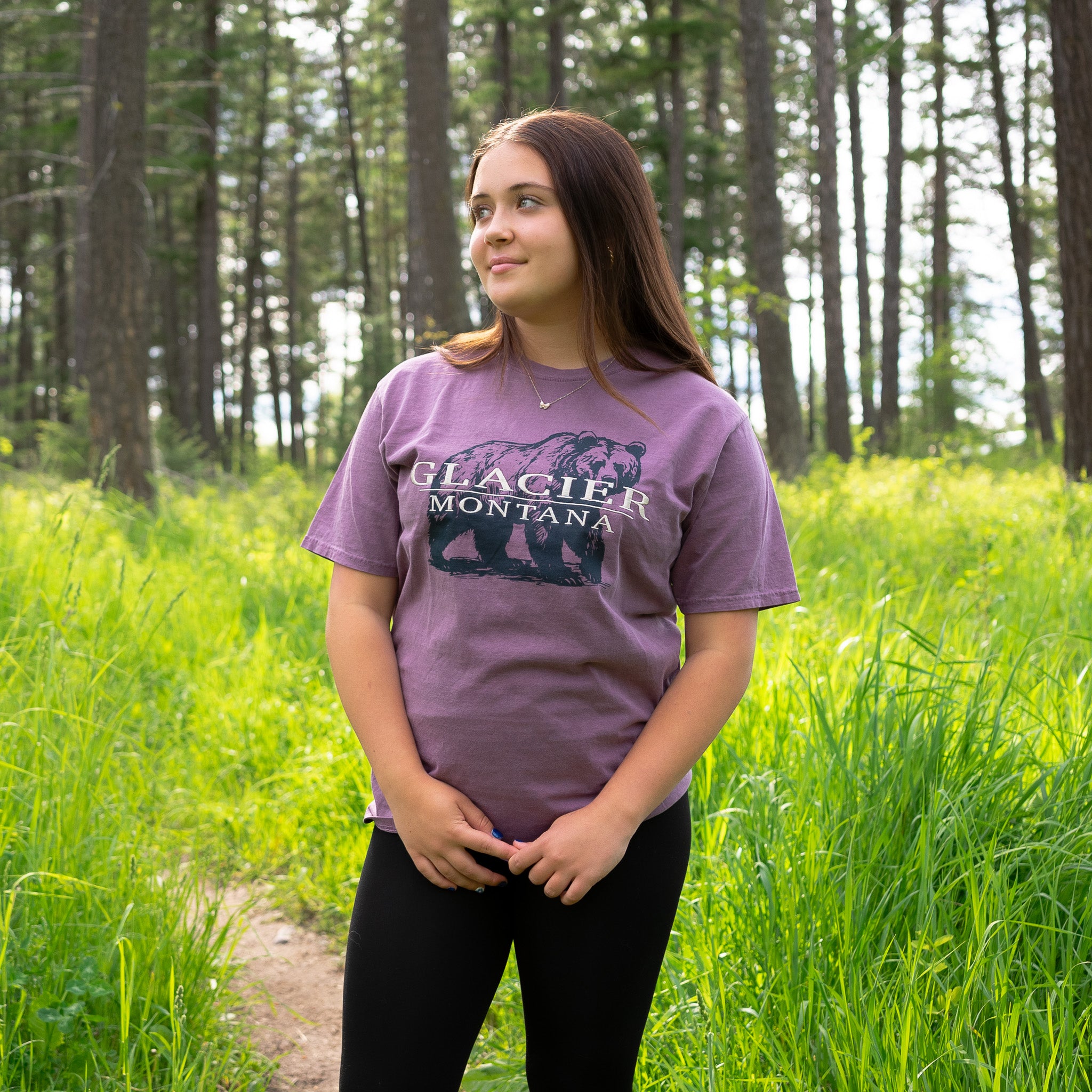Grizzly Bear Embroidered T-Shirt