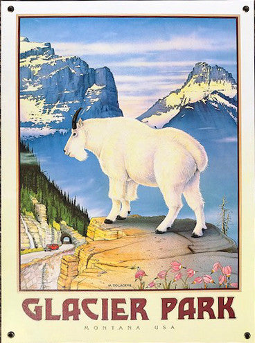 Vintage Mountain Goat Sign