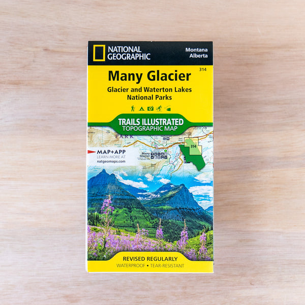 National Geographic Topo Map - Many Glacier #314