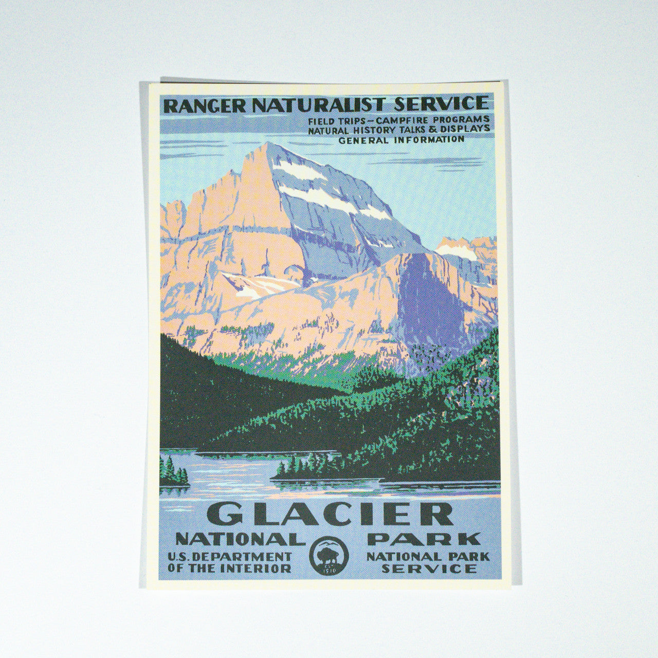 Glacier National Park WPA Postcard