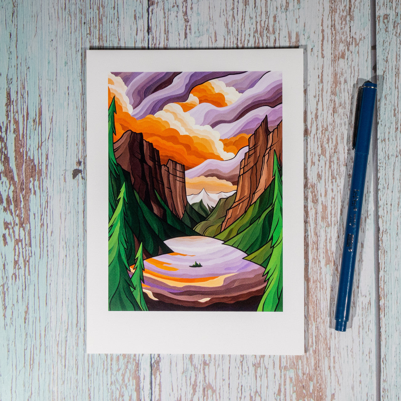 St Mary Lake Notecard
