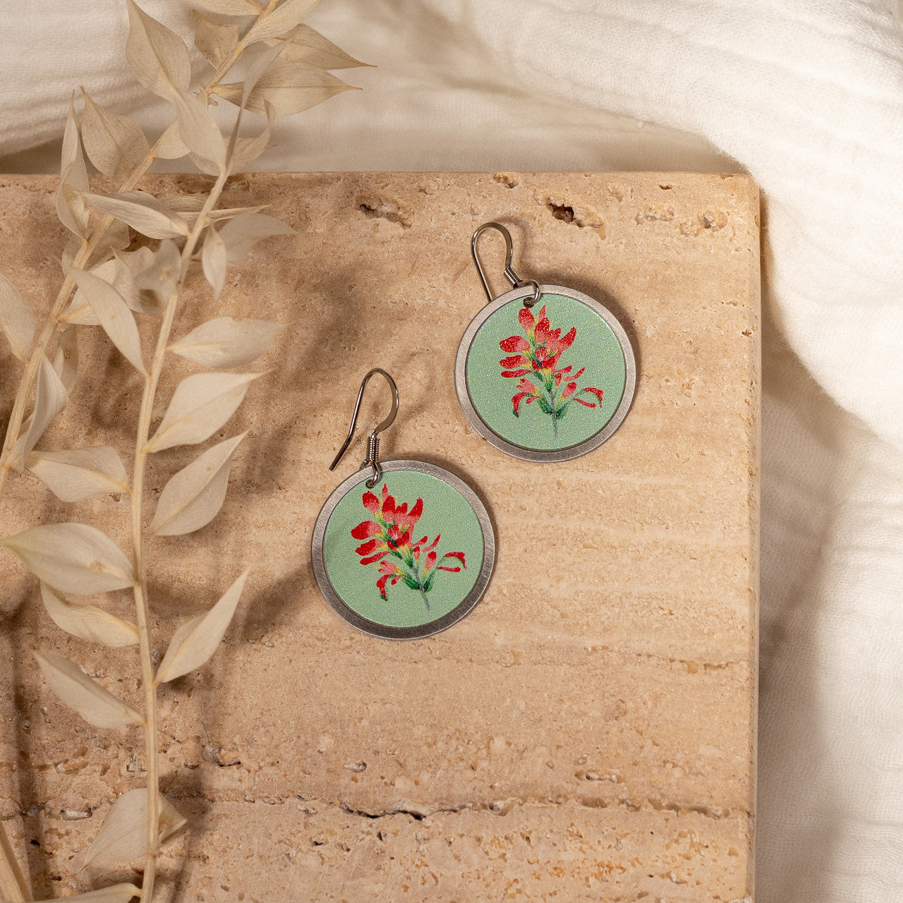 Indian Paintbrush Earrings