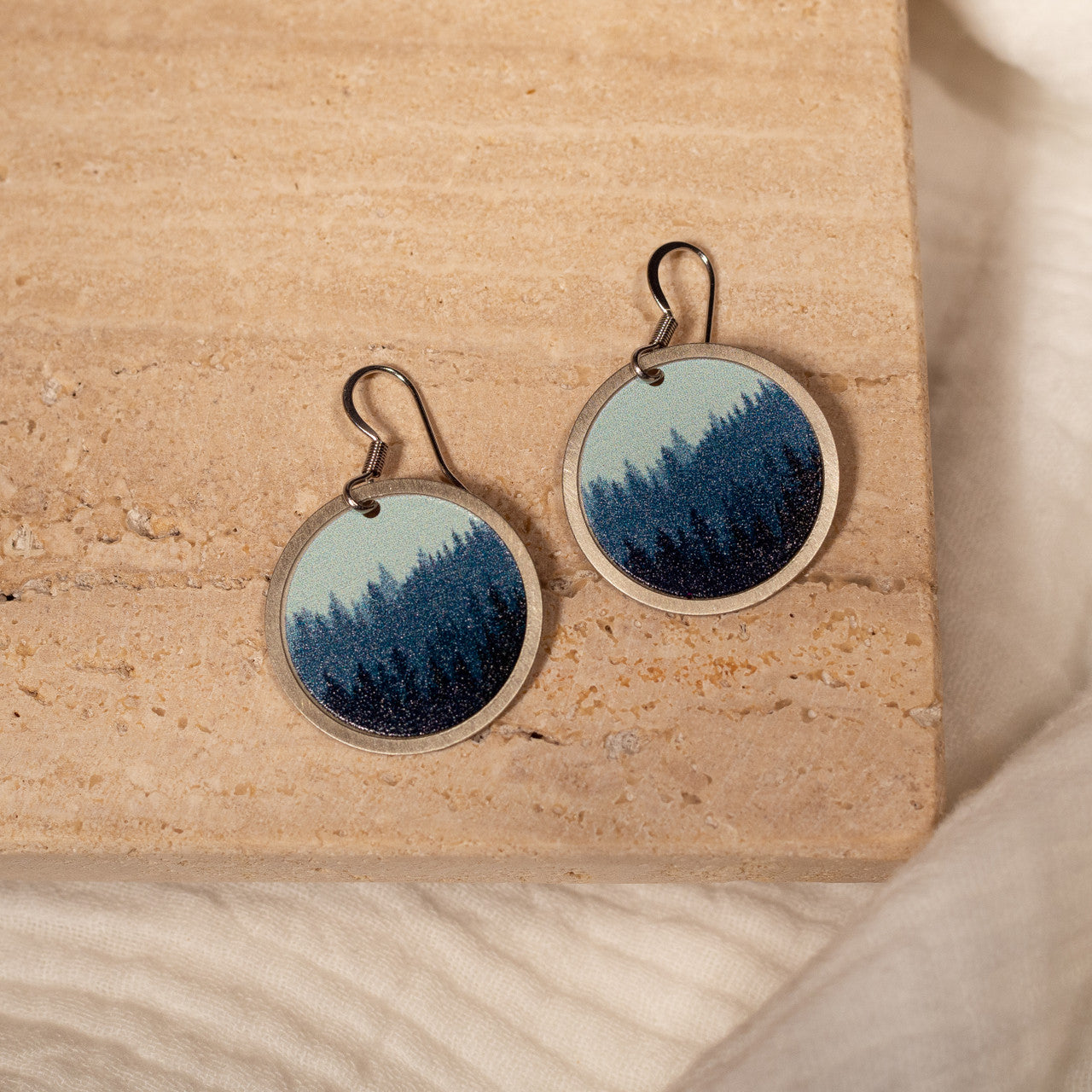 Trees Disk Earrings