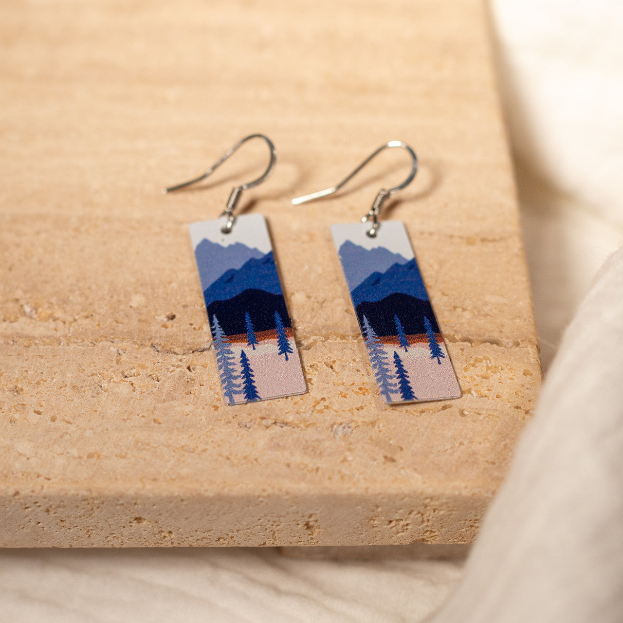 Blue Trees Earrings