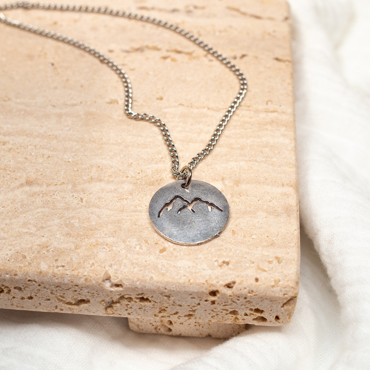 Mountain Peaks Necklace - Silver