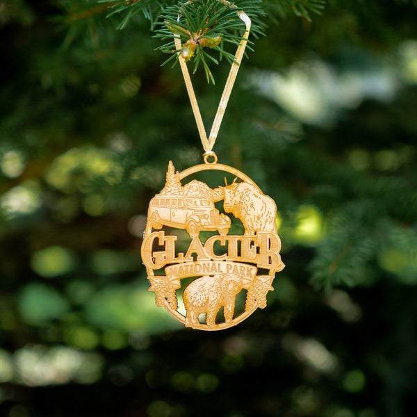 Wood Glacier Icons Ornament
