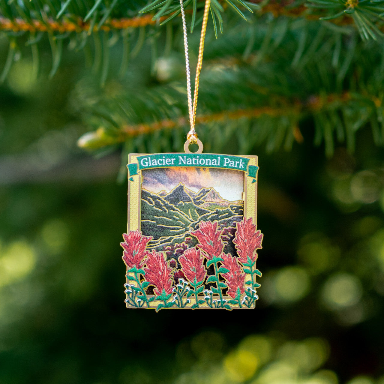 Brass Indian Paintbrush Ornament