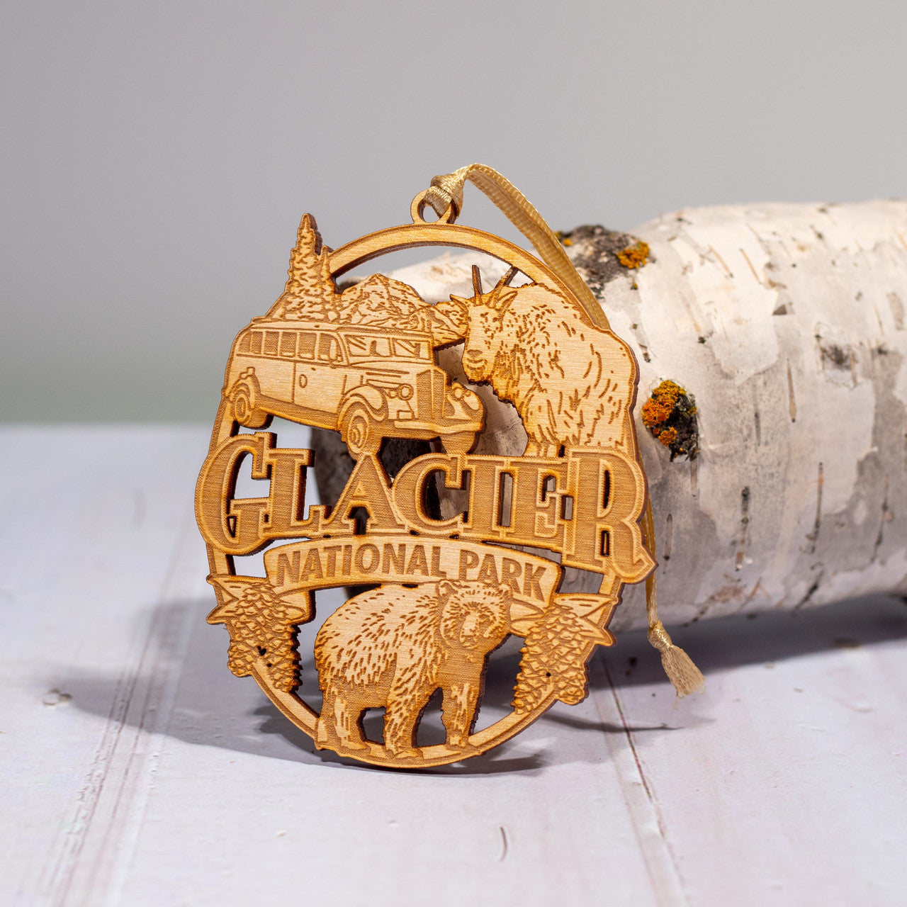 Wood Glacier Icons Ornament
