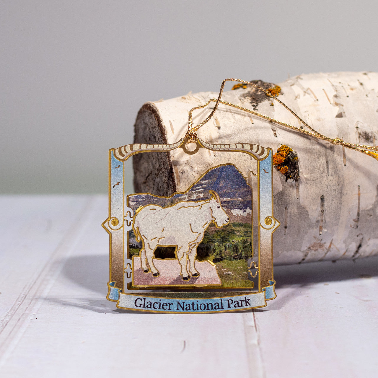 Brass Mountain Goat Ornament