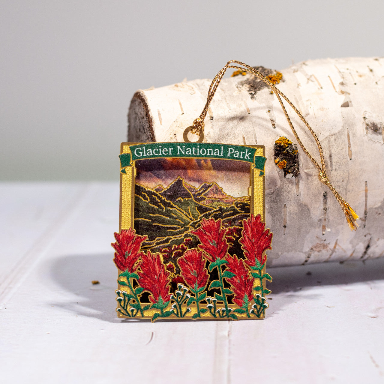 Brass Indian Paintbrush Ornament