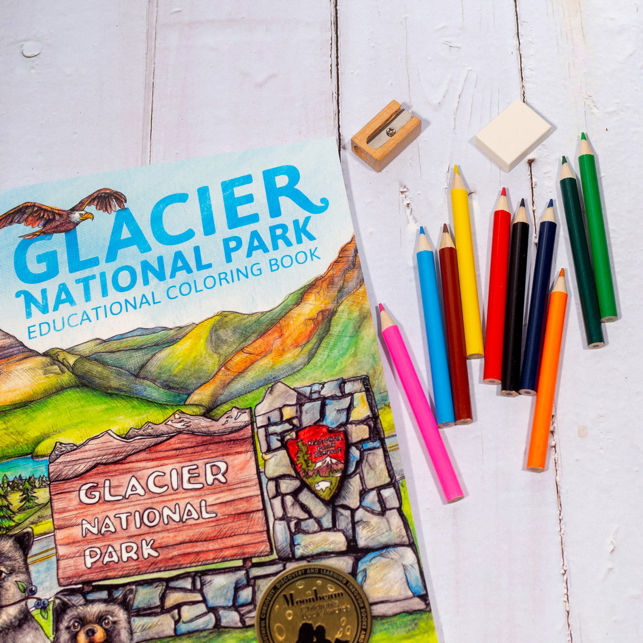 Glacier Educational Coloring Book